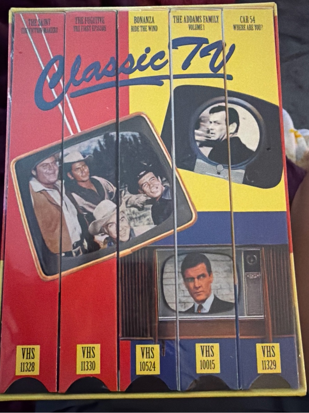 Classic TV VHS Box Set - Bold Red, Yellow & Blue